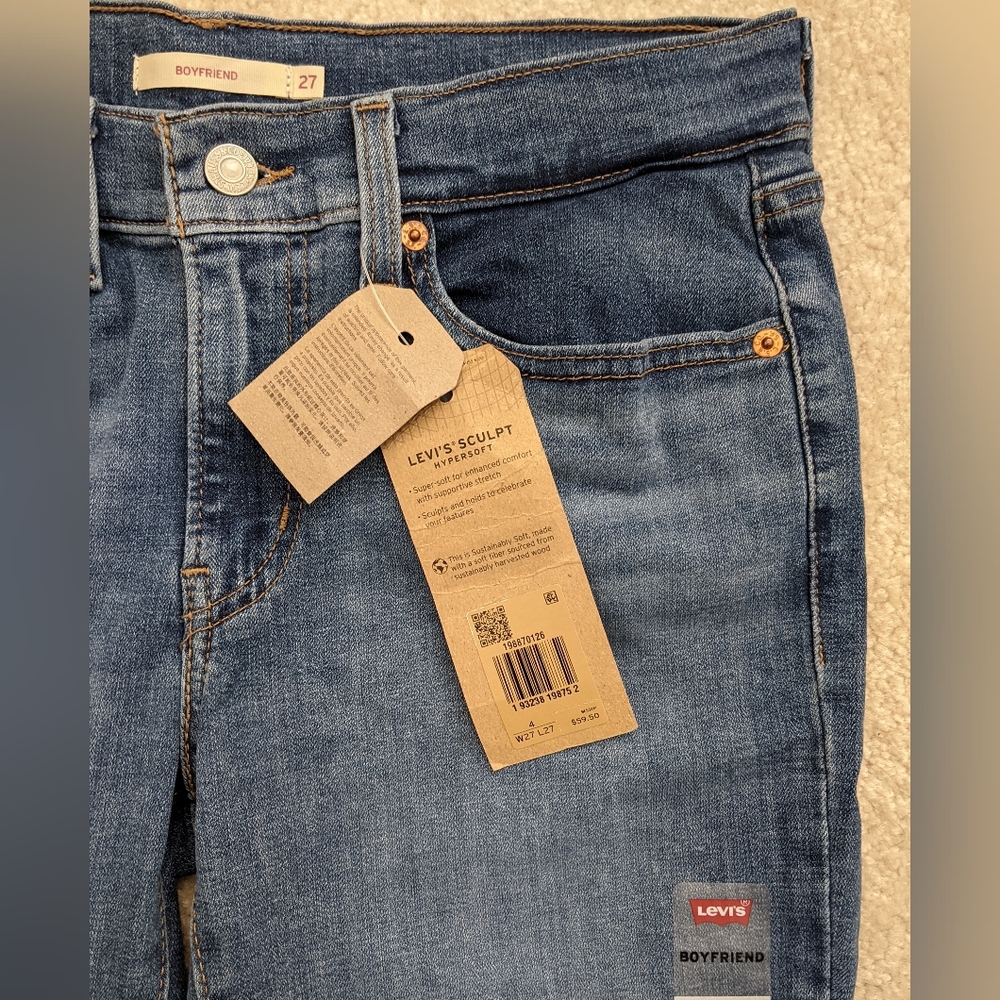 NWT Levi's Boyfriend jeans size 4 27W - Picture 5 of 8